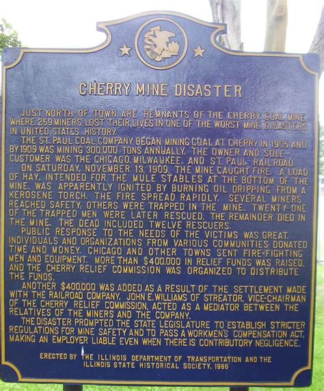 Historical Marker, Cherry Mine Disaster