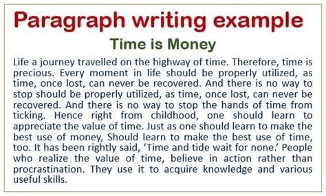 Paragraph writing in English, Format, Types, Examples, All classes