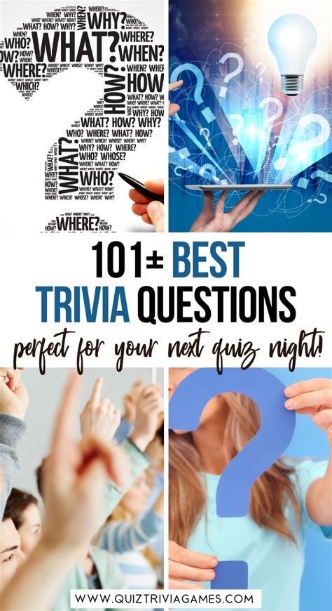 101+ Best Trivia Questions And Answers (Easy, Medium & Hard) - Quiz ...