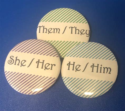 12 Pack Striped Pronoun Pins - Etsy