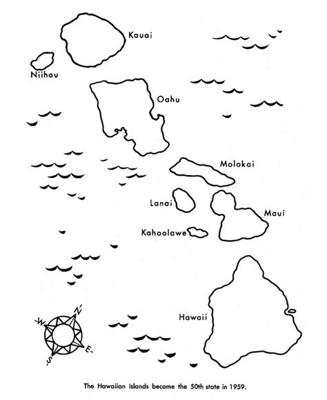 USA-Printables: State of Hawaii Coloring Pages - Hawaii State Map ...