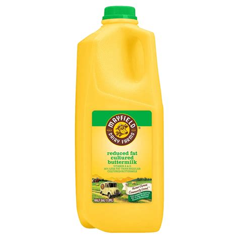 Reduced-Fat Cultured Buttermilk Plastic Half Gallon - Mayfield Dairy Farms®