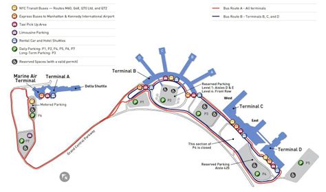 Map of NYC airport transportation & terminal