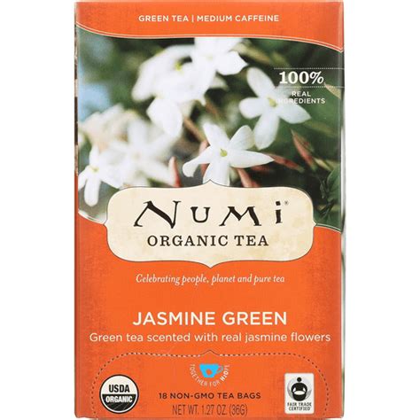 Numi Organic Tea Jasmine Green - 18 Tea Bags - Case of 6 | Green | Foodtown