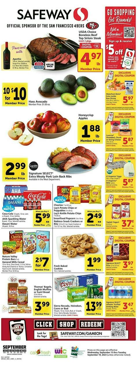 Safeway Weekly Ads & Special Buys from September 13