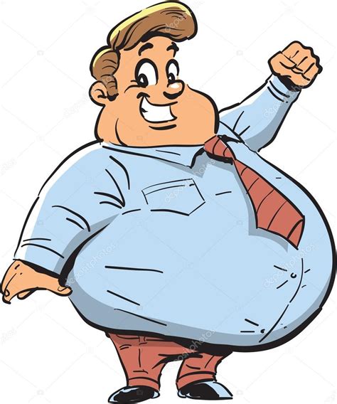 Happy Fat Guy Stock Vector by ©KennyK 90095188