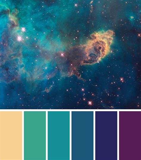 Galaxy Color Palette | Posters art prints, Galaxy colors, Nebula