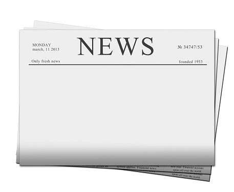 Blank Newspaper Headline Template Stock Photo - Download Image Now - iStock