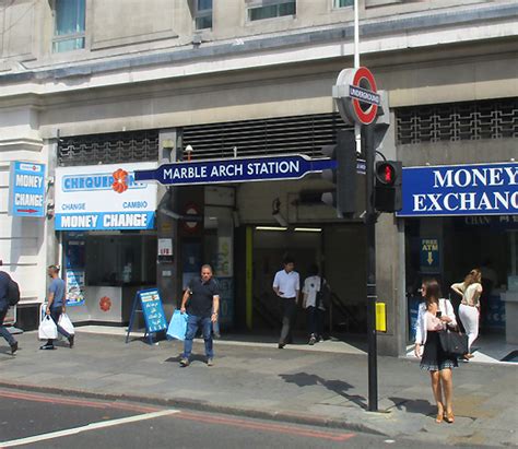 Plan of Marble Arch underground station in London