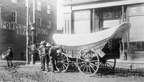 General View Of A Prairie Schooner Photograph by Bettmann - Fine Art ...