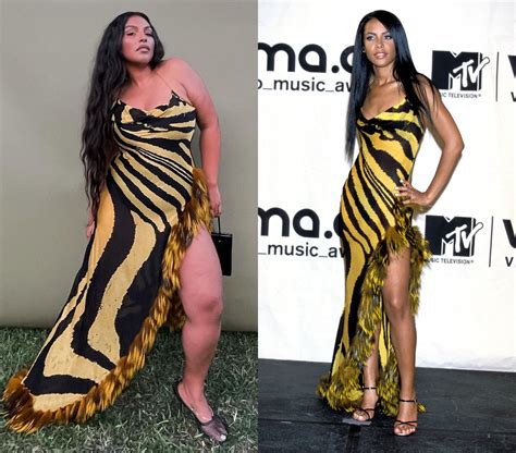 Paloma Elsesser Wore Aaliyah's Roberto Cavalli Dress POPSUGAR Fashion ...