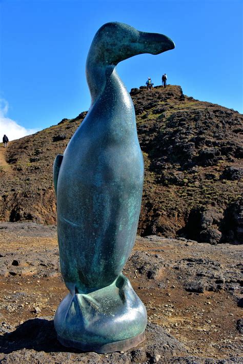 Last Great Auk Statue at Geopark on Reykjanes Peninsula, Iceland ...