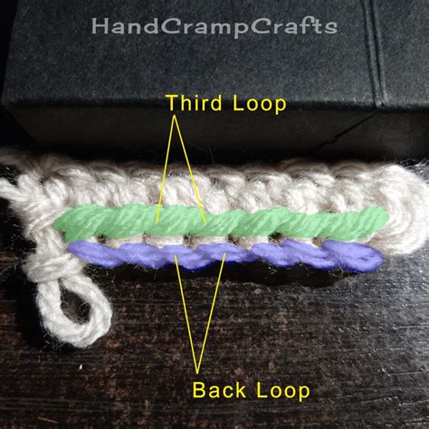 How to Crochet in the Third Loop | Hand Cramp Crafts