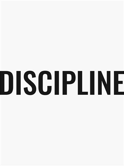 "Discipline" Sticker for Sale by NathanCLife | Redbubble