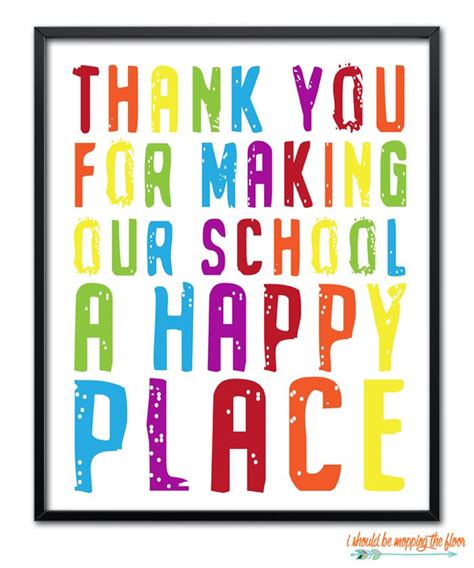 Six Printable School Staff And Principal Gifts | Teacher appreciation ...