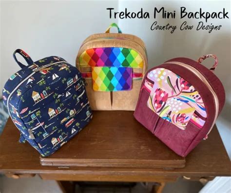 Trekoda Mini Backpack sewing pattern (with video) - Sew Modern Bags