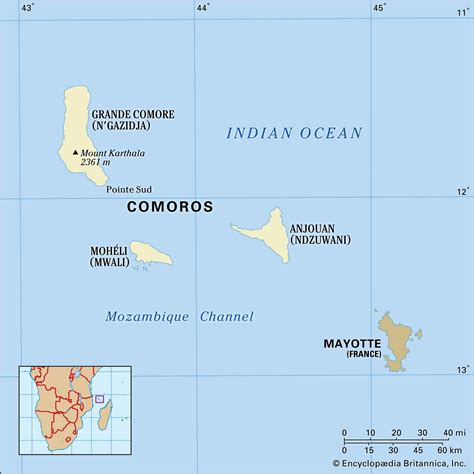 Comoros Map