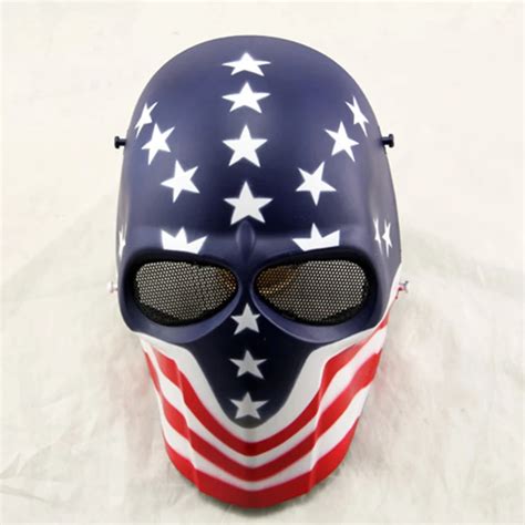 Steelmaster Masquerade Captain America Mask Flag Pattern Cosplay Skull ...