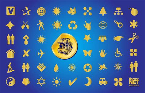 Gold Symbols Vector Art & Graphics | freevector.com