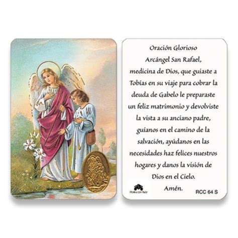 RCC ST RAPHAEL ARCHANGEL PRAYER CARD SPANISH 25/PKG - San Francis