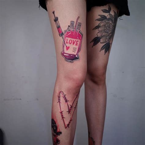 Love Drip Chamber Tattoo By @bb_rung - Tattoogrid.net