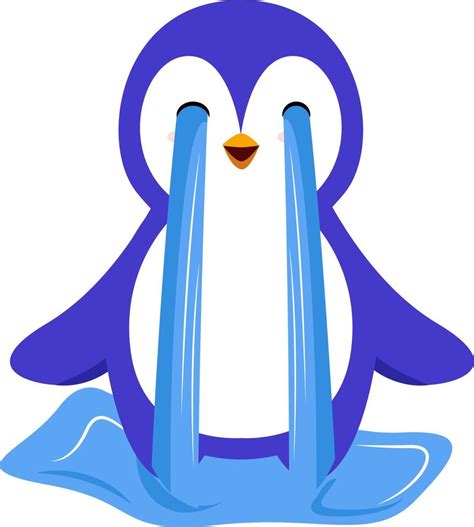 Penguin crying, illustration, vector on white background. 13915214 ...