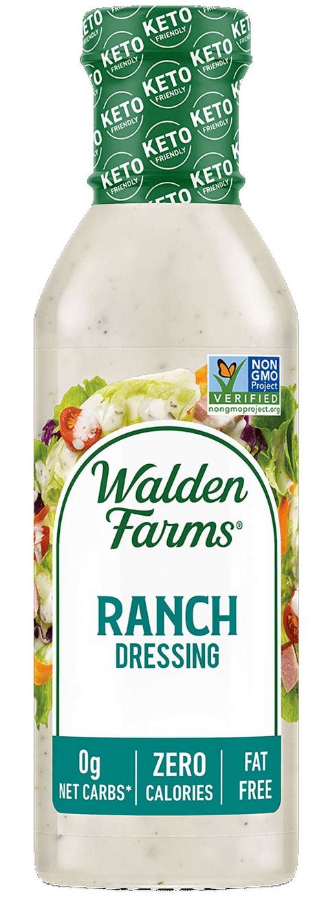 Walden Farms Ranch Dressing, 12 oz. Bottle, Fresh and Delicious Salad ...