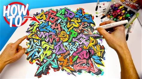 How To Draw Graffiti Letters Wild Style - Advanced Tutorial Alphabet ...