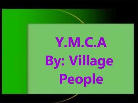 YMCA lyrics - YouTube