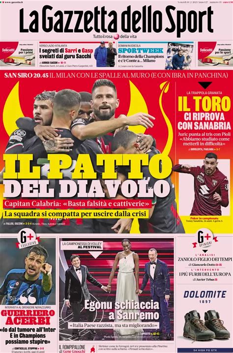 Le prime pagine dei quotidiani sportivi di oggi in edicola - Forza Monza