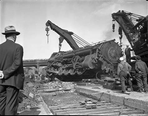 Train Wreck at Michigan Central Station, September 1940 image | Old ...