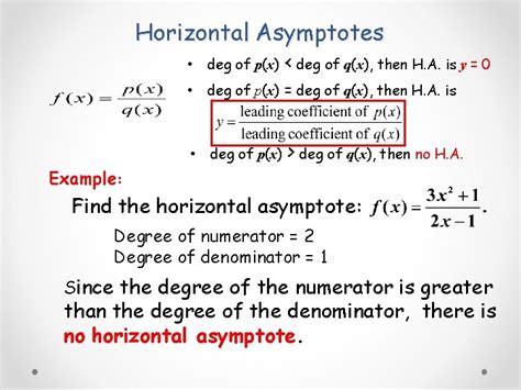 Vertical and Horizontal Asymptotes of Rational Functions Rational