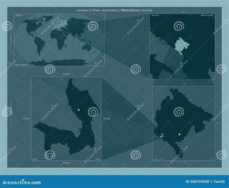 Tivat, Montenegro. Described Location Diagram Stock Illustration ...