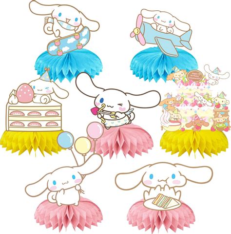 7Pcs Kawaii Cinnamoroll Birthday Theme Party Supplies for Girls, Boys ...