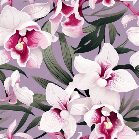 Premium AI Image | Seamless orchid pattern for a versatile and ...