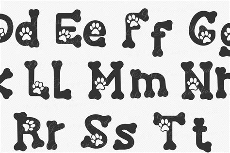 Lucky Paw Font | Pet Paw Font | bones and paw Letters (734775) | Themed ...