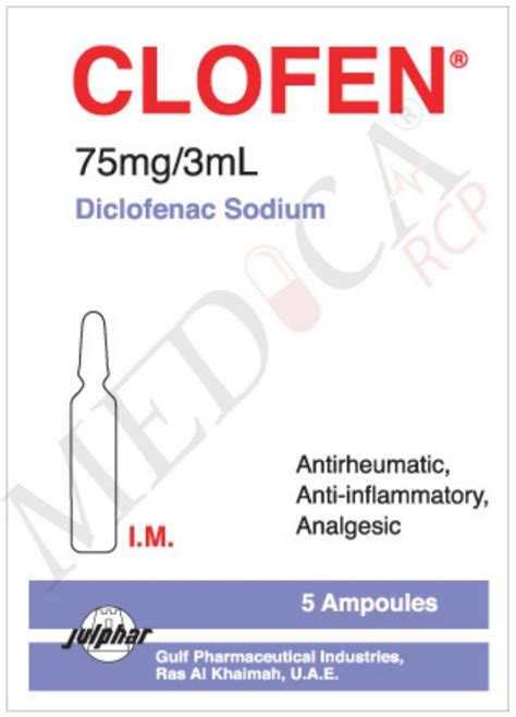 Medica RCP |Clofen Ampoules | Indications | Side Effects | Composition ...