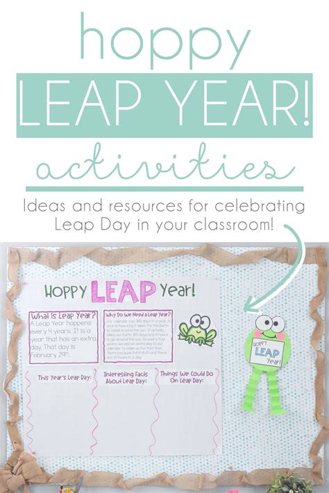 Hoppy Leap Year Activities Pin - The Applicious Teacher