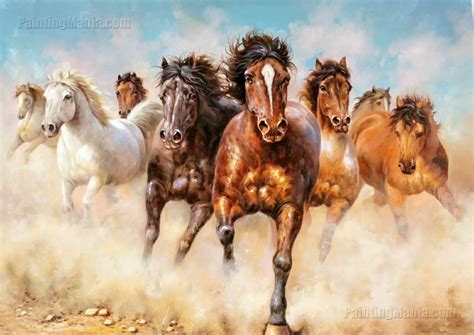 The Eight Galloping Horses (Wild Horses Running Dust) - Horses ...