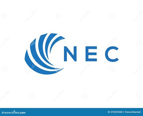 NEC Letter Logo Design on White Background. NEC Creative Circle Letter ...