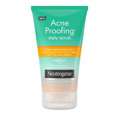 Neutrogena Acne Proofing Salicylic Acid Facial Scrub, 4.2 oz - Walmart ...