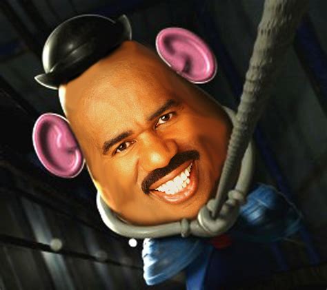 Steve Harvey with Pink Hair and Mustaches