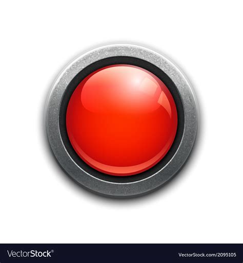 Large red button Royalty Free Vector Image - VectorStock