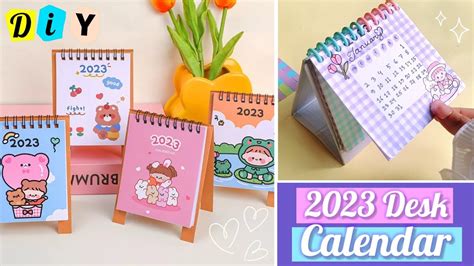 How to make a 2023 desk calendar at home _ DIY Calendar 2023 - YouTube