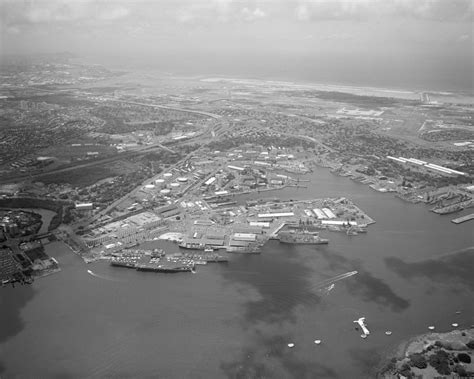 An aerial view of the harbor - U.S. National Archives Public Domain ...