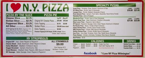 Menu – I Love NY Pizza