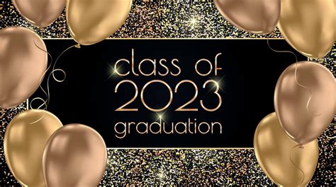 Class of 2023 graduation text design for cards, invitations or banner ...