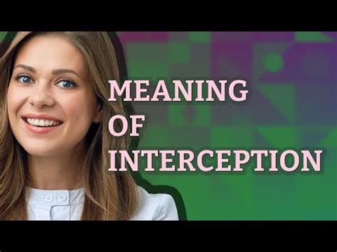 Interception | meaning of Interception - YouTube