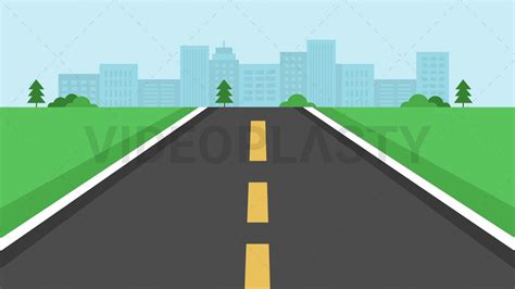 Road Moving Forward [Royalty-Free Stock Animation] | VideoPlasty | City ...