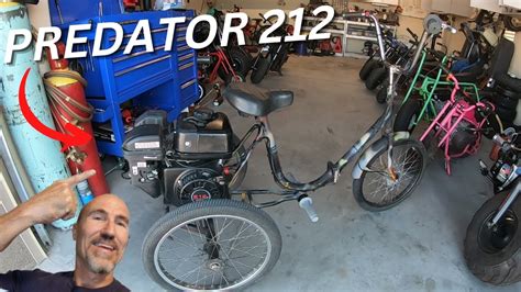 Is a Predator 212 fast on a three-wheel bicycle? Tricycle - YouTube